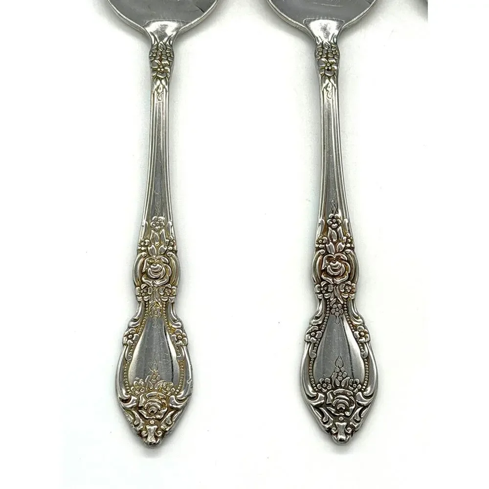 Oneida OCO Wordsworth Set of 9 Stainless Steel Soup Spoons